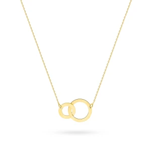 Złoty naszyjnik połączone obręcze koła    Supreni