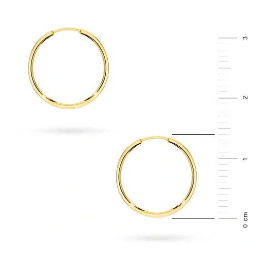 Srebrne pozłacane kolczyki kółka kreolki 14mm Jeso K1665-925-Z marko