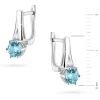 Złote kolczyki na zapięciu angielskim Topaz 2 x 0,50ct i brylanty białe złoto K0572.B3.TOB.01 marko