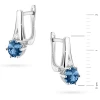 Złote kolczyki na zapięciu angielskim Topaz London Blue 2 x 0,50ct i brylanty białe złoto K0572.B3.TOL.01 marko
