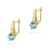 Złote kolczyki na zapięciu angielskim Topaz 2 x 0,50ct i brylanty żółte złoto K0572.Z3.TOB.01 marko