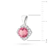 Złota zawieszka w kształcie kwiatka brylanty i różowy topaz białe złoto Z0571.B3.TOP.01 marko
