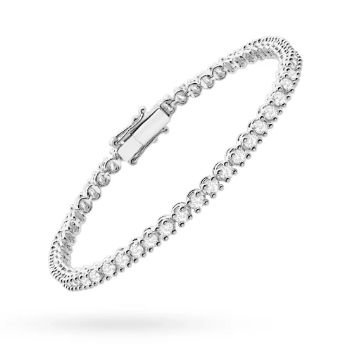 Bransoletka tenisowa z białego złota z diamentami laboratoryjnymi Lab Diamonds B0028.B3.LDW.01 marko