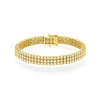 Bransoletka tenisowa z żółtego złota trzy rzędy diamentów laboratoryjnych Lab Diamonds B0035.Z3.LDW.01 marko
