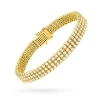 Bransoletka tenisowa z żółtego złota trzy rzędy diamentów laboratoryjnych Lab Diamonds B0035.Z3.LDW.01 marko