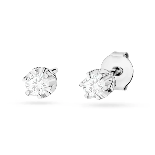 Klasyczne kolczyki sztyft z diamentami laboratoryjnymi 2 x 0,10ct białe złoto Lab Diamonds K0032.B3.LDW.03 marko