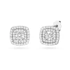 Klasyczne kolczyki kwadraty sztyft z diamentami laboratoryjnymi białe złoto Lab Diamonds K0506.B3.LDW.01 marko