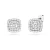 Klasyczne kolczyki kwadraty sztyft z diamentami laboratoryjnymi białe złoto Lab Diamonds K0506.B3.LDW.01 marko
