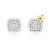 Klasyczne kolczyki kwadraty sztyft z diamentami laboratoryjnymi żółte złoto Lab Diamonds K0506.Z3.LDW.01 marko
