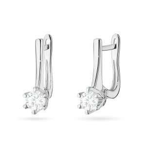 Klasyczne kolczyki z diamentami laboratoryjnymi 2 x 0,30ct białe złoto Lab Diamonds