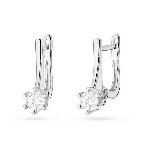 Klasyczne kolczyki z diamentami laboratoryjnymi 2 x 0,30ct białe złoto Lab Diamonds