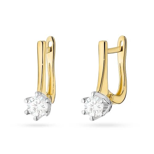 Klasyczne kolczyki z diamentami laboratoryjnymi 2 x 0,30ct żółte złoto Lab Diamonds K0520.Z3.LDW.01 marko