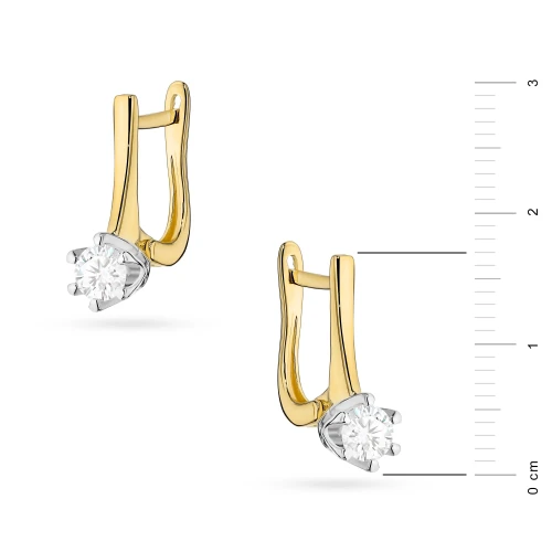 Klasyczne kolczyki z diamentami laboratoryjnymi 2 x 0,30ct żółte złoto Lab Diamonds K0520.Z3.LDW.01 marko