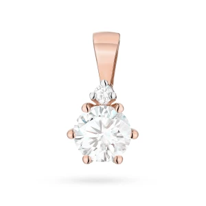 Klasyczna zawieszka z różowego złota  z diamentem laboratoryjnym 0,50ct Lab Diamonds