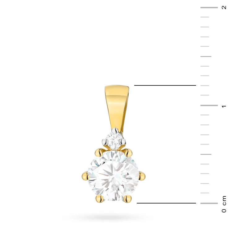 Złota klasyczna zawieszka z diamentem laboratoryjnym 0,50ct Lab Diamonds Z0076.Z3.LDW.01 marko