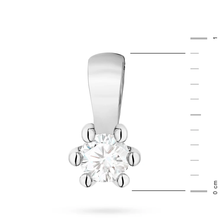 Klasyczna zawieszka z białego złota z diamentem laboratoryjnym 0,10ct Lab Diamonds Z0222.B3.LDW.02 marko