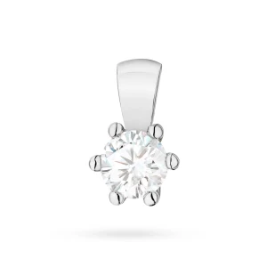 Klasyczna zawieszka z białego złota  z diamentem laboratoryjnym 0,30ct Lab Diamonds
