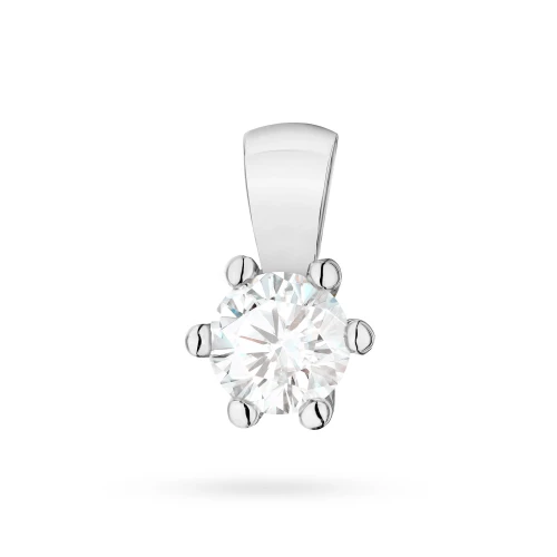 Klasyczna zawieszka z białego złota  z diamentem laboratoryjnym 0,30ct Lab Diamonds