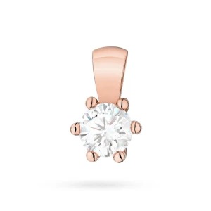 Klasyczna zawieszka z różowego złota  z diamentem laboratoryjnym 0,30ct Lab Diamonds