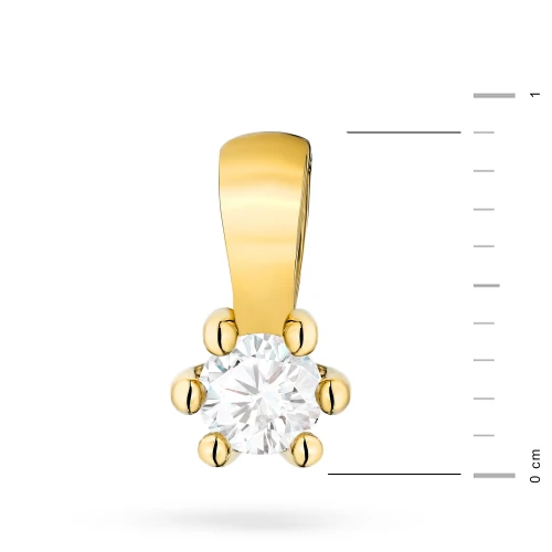 Złota klasyczna zawieszka z diamentem laboratoryjnym 0,10ct Lab Diamonds Z0222.Z3.LDW.02 marko