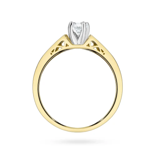 Złoty pierścionek zaręczynowy z brylantami 0,42ct Galaktyki