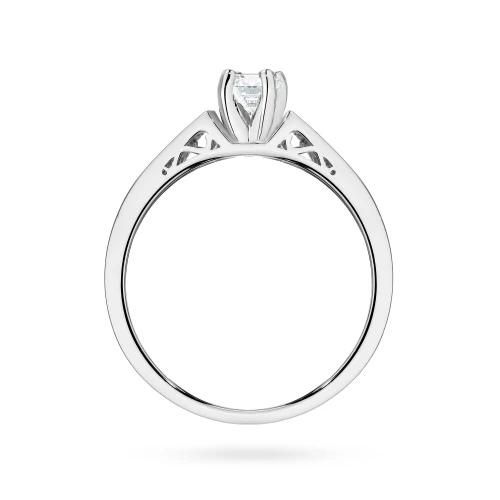 Pierścionek zaręczynowy białe złoto z brylantami 0,42ct Galaktyki