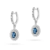 Kolczyki z białego złota długie wiszące brylanty i topaz London Blue Dynastia K0303.B3.TOL.01 marko