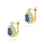 Złote kolczyki z brylantami markiza kwiatek Topaz London Blue żółte złoto K0312.Z3.TOL.01 marko