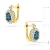 Złote kolczyki z brylantami markiza kwiatek Topaz London Blue żółte złoto K0312.Z3.TOL.01 marko