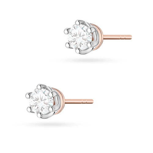 Klasyczne kolczyki z różowego złota z brylantami 0,80ct K0069.R3.DIW.01 marko