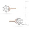 Klasyczne kolczyki z różowego złota z brylantami 0,80ct K0069.R3.DIW.01 marko