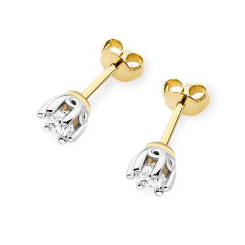 Złote klasyczne kolczyki z brylantami 0,80ct KO-069-585-B0.80 marko