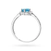 Złoty pierścionek zaręczynowy kwiatek Topaz 0,50ct i brylanty białe złoto Kultowa W0603.B3.TOB.01 marko