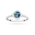 Złoty pierścionek zaręczynowy kwiatek Topaz London Blue 0,50ct i brylanty białe złoto Kultowa W0603.B3.TOL.01 marko