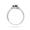 Złoty pierścionek zaręczynowy kwiatek Topaz London Blue 0,50ct i brylanty białe złoto Kultowa W0603.B3.TOL.01 marko