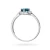 Złoty pierścionek zaręczynowy kwiatek Topaz London Blue 0,50ct i brylanty białe złoto Kultowa W0603.B3.TOL.01 marko