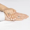 Delikatnie zaokrąglone złote obrączki różne szerokości 5mm i 6mm O035-B585-56