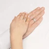 Delikatnie zaokrąglone złote obrączki różne szerokości 5mm i 6mm O035-B585-56