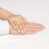 Pojedyncza obrączka złota 5mm fazowana z soczewką O034-585-50