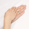 Półokrągłe obrączki z białego złota różne szerokości 4mm 5mm soczewka O033-B585-45