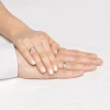 Półokrągłe obrączki z soczewką złote klasyczne 4mm O033-585-44