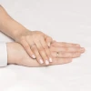 Obrączki lekko zaokrąglone 3.5 i 4mm 50 lśniących brylantów ok 0,25ct O046-585-B
