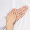 Obrączki lekko zaokrąglone 3.5 i 4mm 50 lśniących brylantów ok 0,25ct O046-585-B