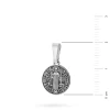 Srebrny żłobiony medalik Święty Benedykt D178-925-S marko