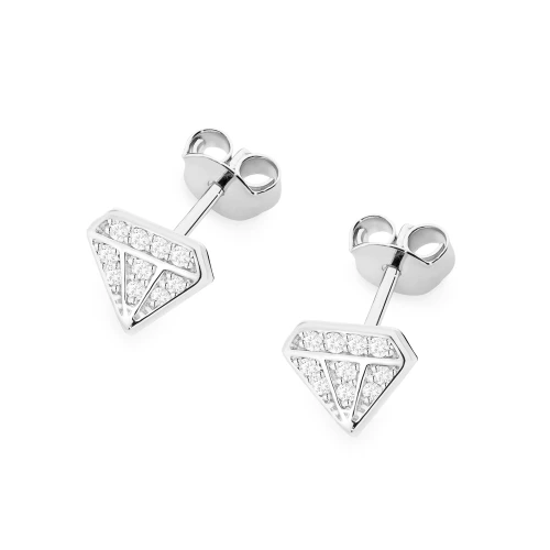Kolczyki z białego złota w kształcie brylantów z diamentami K0504.B3.DIW.01 marko