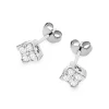 Kolczyki kwadraty z białego złota z brylantami 0,16ct Premio K0402.B3.DIW.01 marko