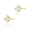 Złote kolczyki kwadraty z brylantami 0,16ct Premio K0402.Z3.DIW.01 marko