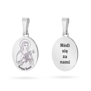 Srebrny medalik Święta Teresa 