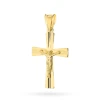 Pozłacany krzyż z Jezusem diamentowany zdobiony D367-925-Z marko