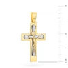 Złoty krzyż Jezus Chrystus dwukolorowe złoto KR-GW-089-585 marko